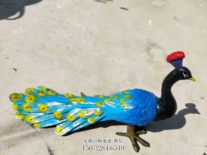 辛集彩绘孔雀雕塑制作选用,景区案例,动物美陈雕塑 辛集彩绘孔雀雕塑制作选用,景区案例,动物美陈雕塑