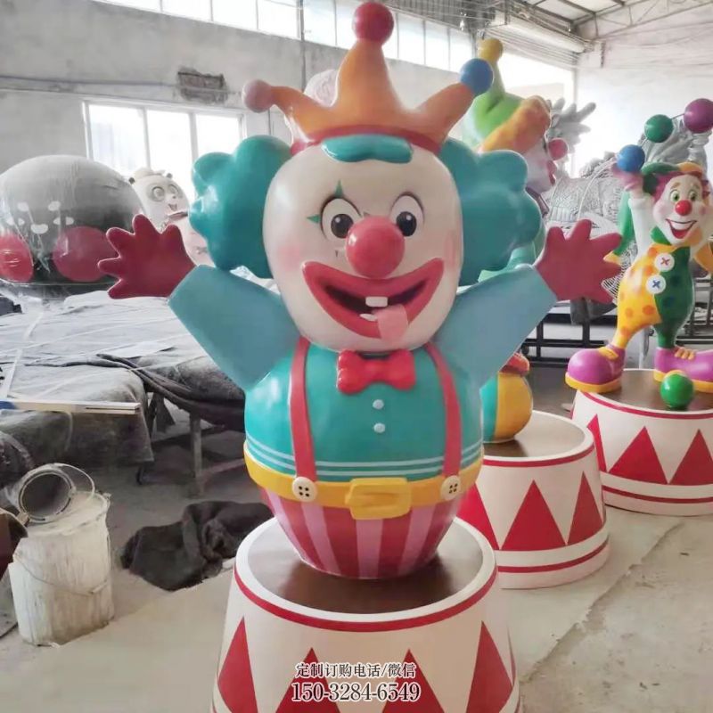 唐山公园小丑雕塑 酒店门口雕塑 彩绘摆件 唐山公园小丑雕塑 酒店门口雕塑 彩绘摆件