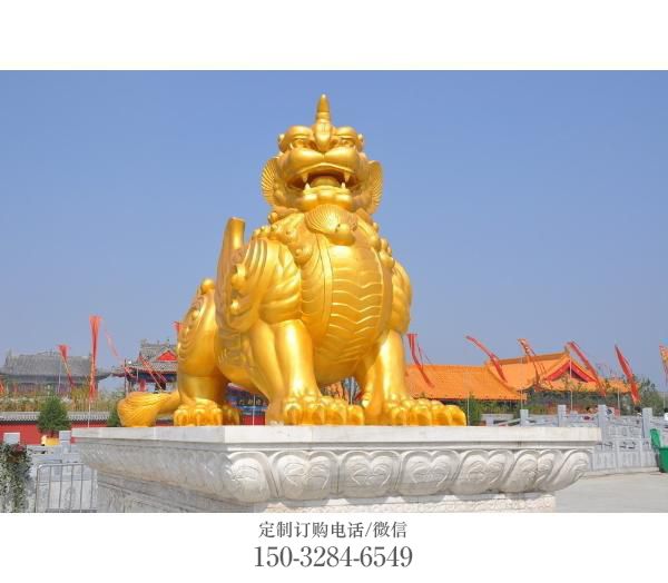 唐山广场貔貅雕塑,动物彩绘雕塑,抽象效果 唐山广场貔貅雕塑,动物彩绘雕塑,抽象效果