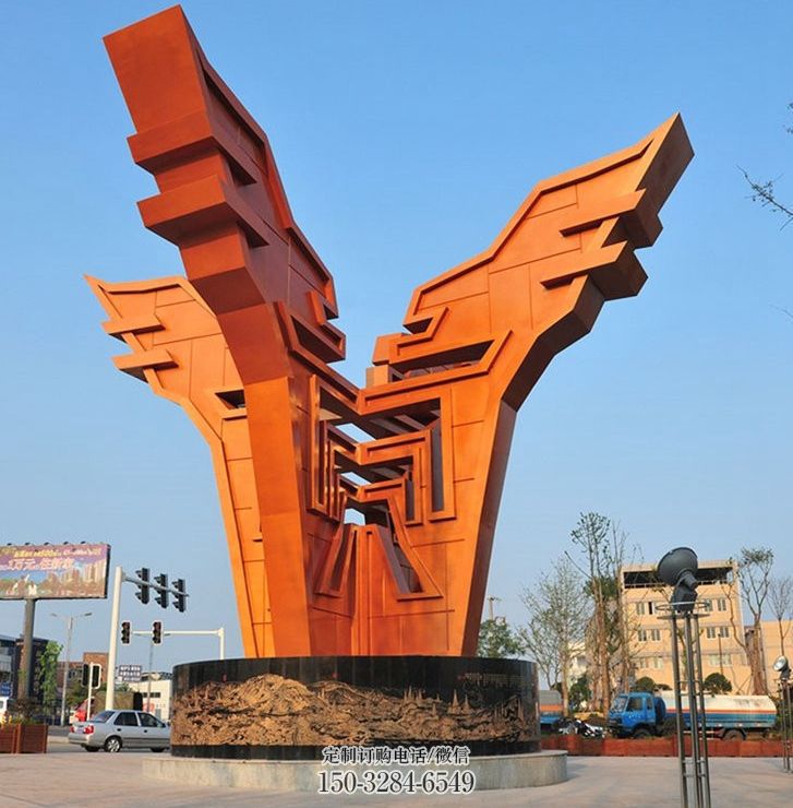 新华城市精神堡垒雕塑,抽象建筑元素,广场景观雕塑小品 新华城市精神堡垒雕塑,抽象建筑元素,广场景观雕塑小品